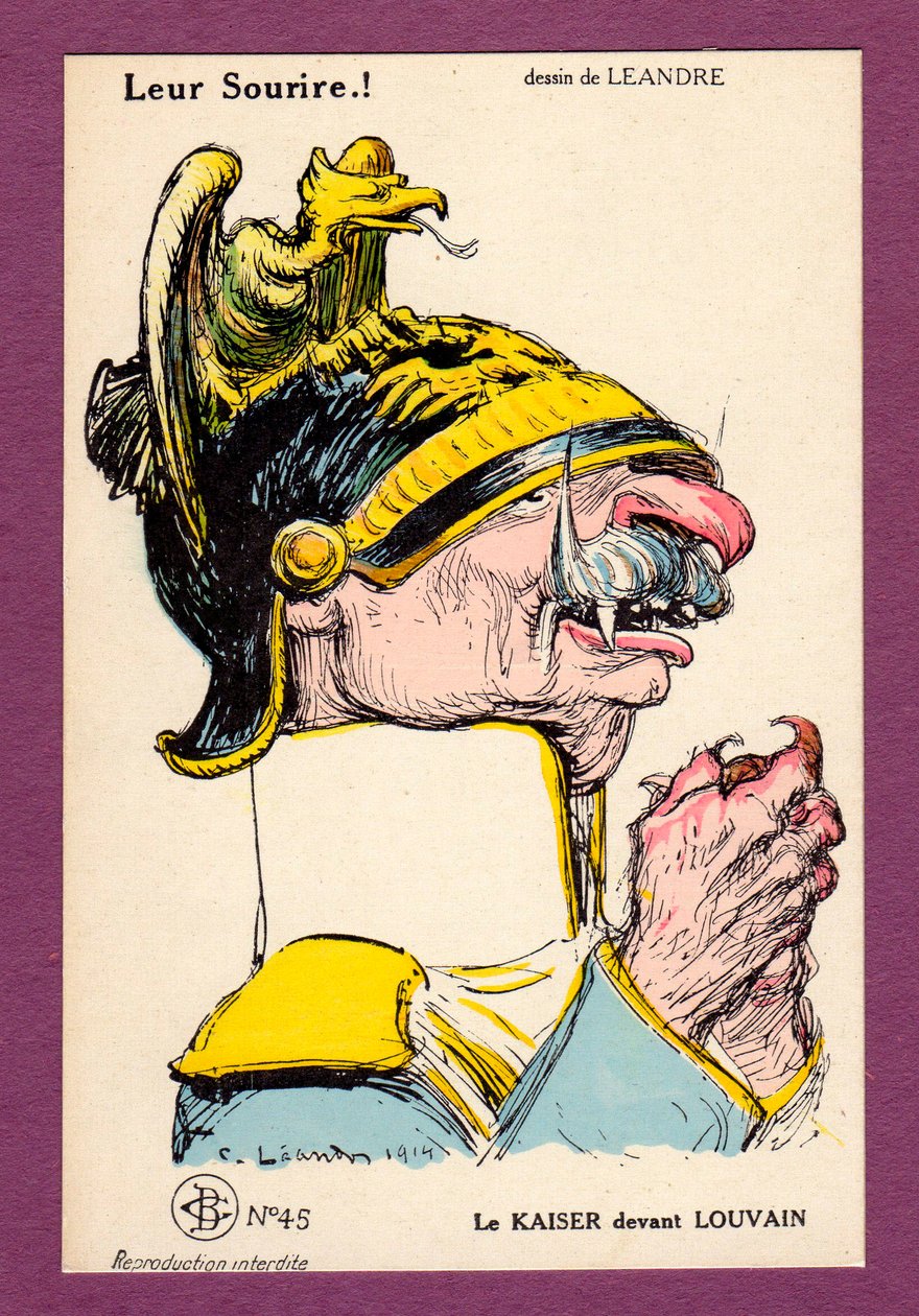 Postcard, Satirical in Colors by Charles Leandre