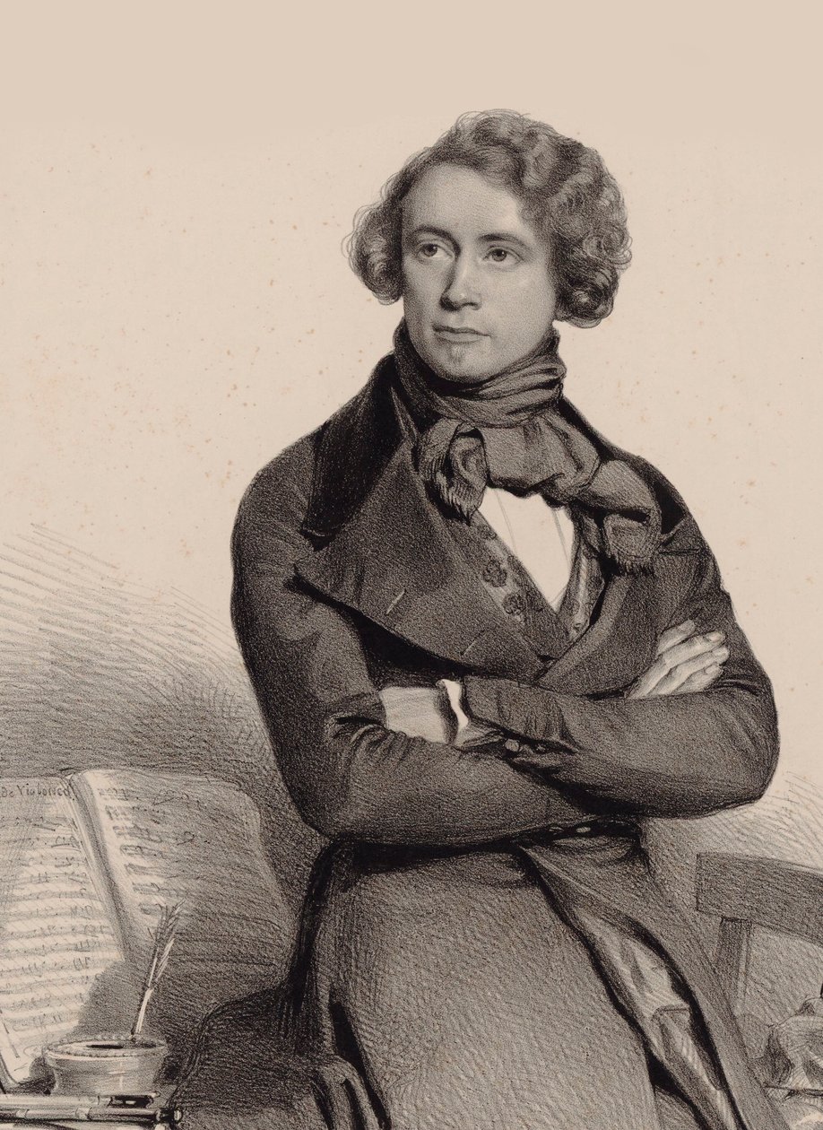 Portrait of the cellist and composer Adrien-François Servais by Charles Louis Baugniet