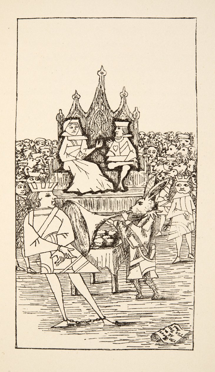 Trial of the Knave of Hearts, illustration from Alice
