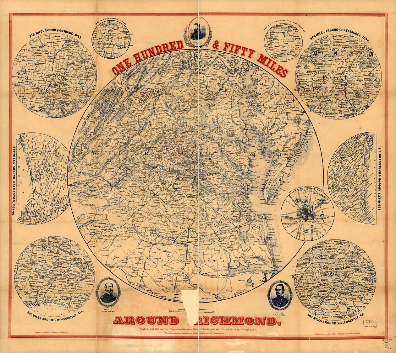 One Hundred & Fifty Miles Around Richmond. 12th Edition by Charles Magnus
