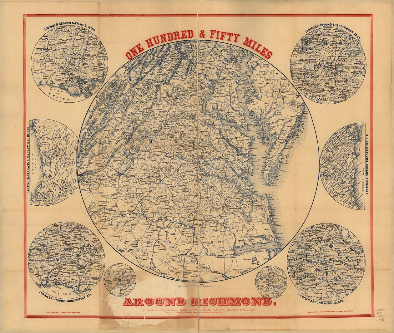 One hundred & fifty miles around Richmond. 9th ed. by Charles Magnus