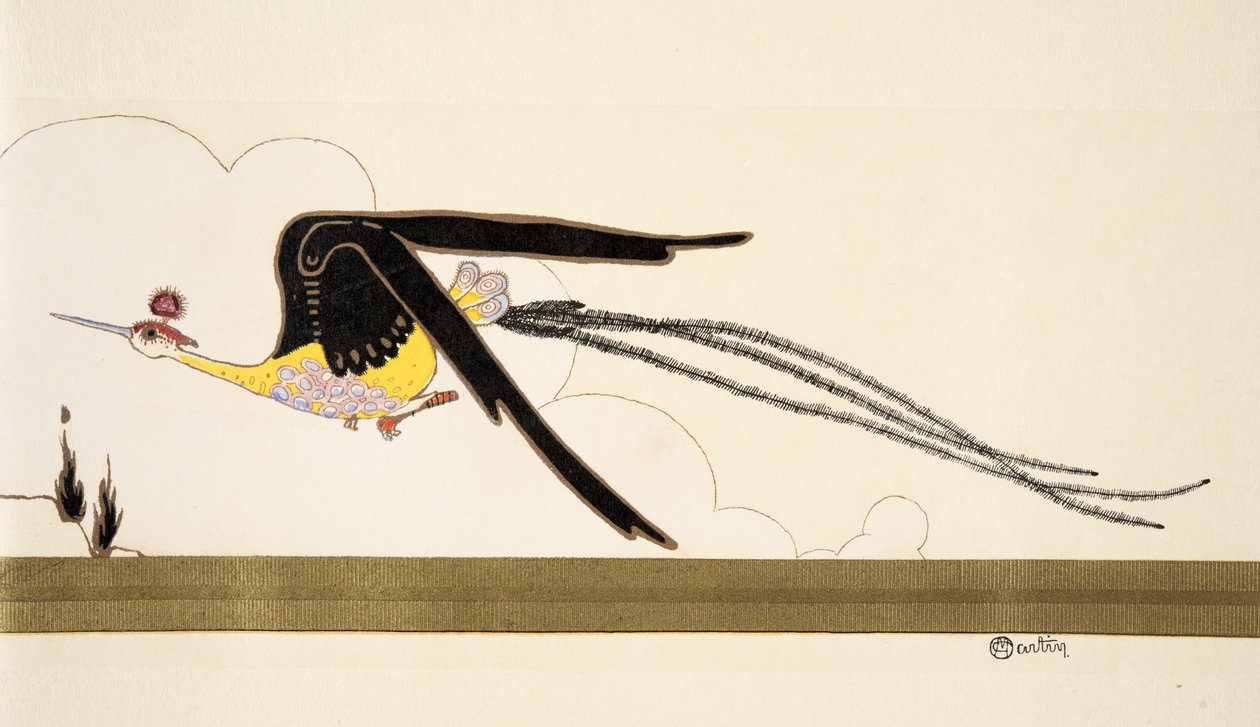 Bird of Paradise, from La Mode en mil neuf cent douze. chez Marcelle Demay. pub.1912 by Charles Martin