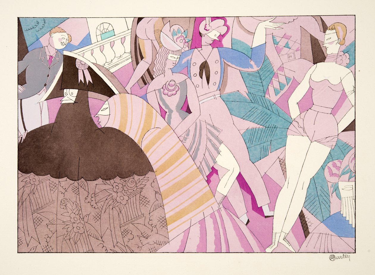 Le Carnaval, from Sports & Divertissements, pub. 1914 by Charles Martin