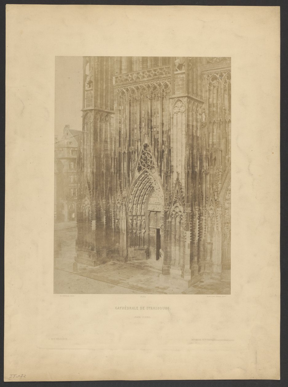 Cathedral of Strasbourg. Grand Portal. by Charles Marville
