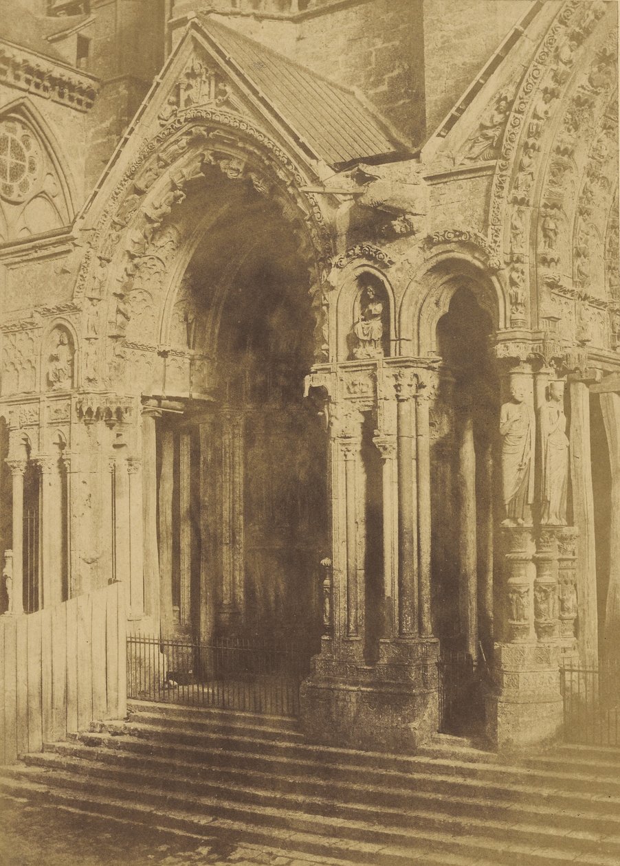 Cathedral of Chartres. Northern Portal. by Charles Marville