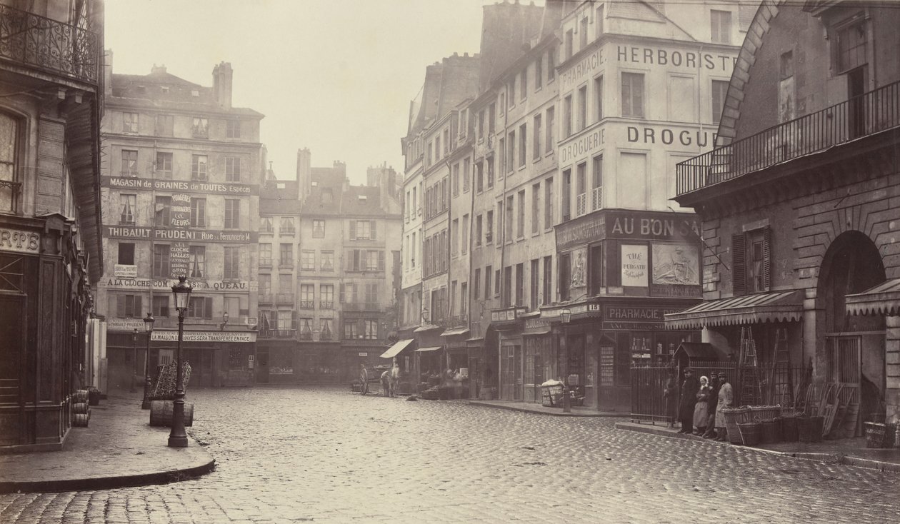 Rue de la Lingerie, de la rue Berger, 1860s-70s by Charles Marville