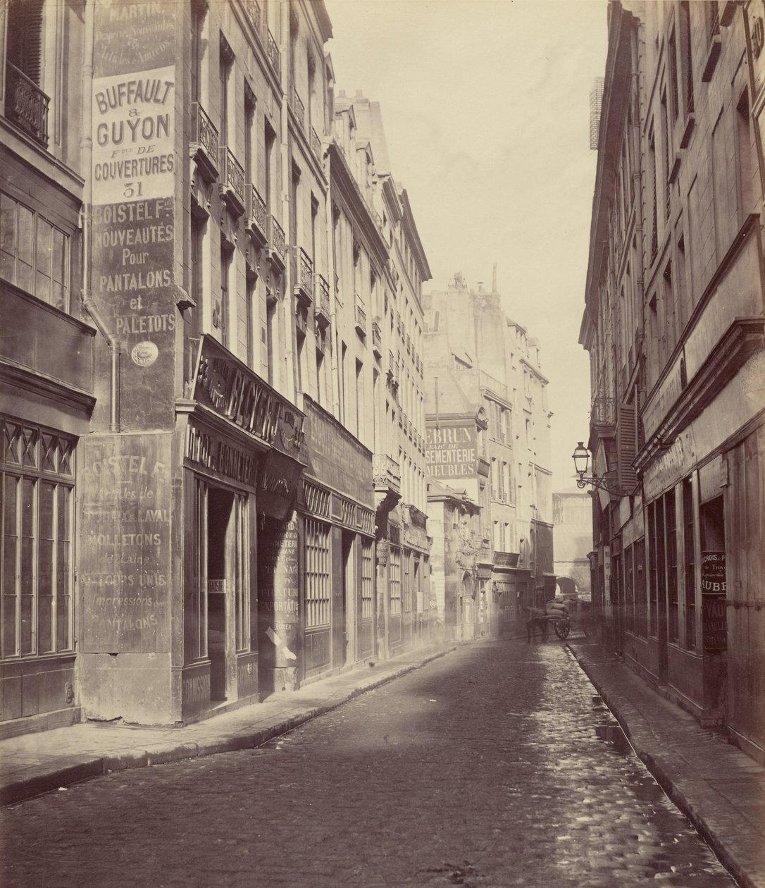 Rue des Bourdonnais from Rue de Rivoli by Charles Marville
