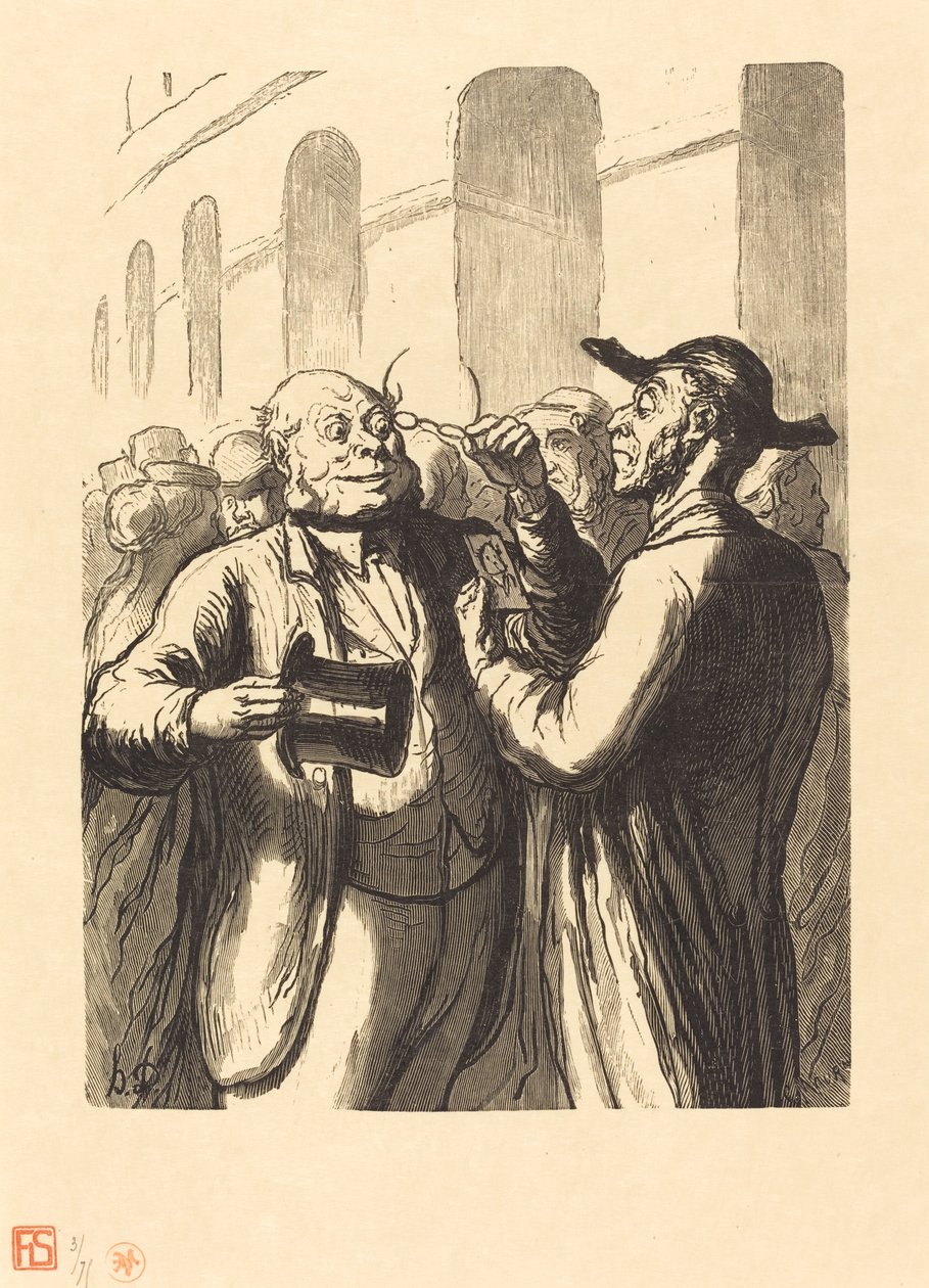 Universal Exposition: Inspection of Photographs at the Turnstiles by Charles Maurand after Honoré Daumier