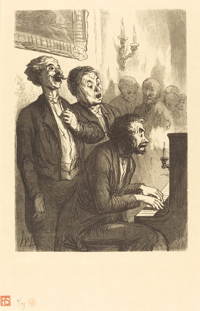 The Salon Singers by Charles Maurand after Honoré Daumier