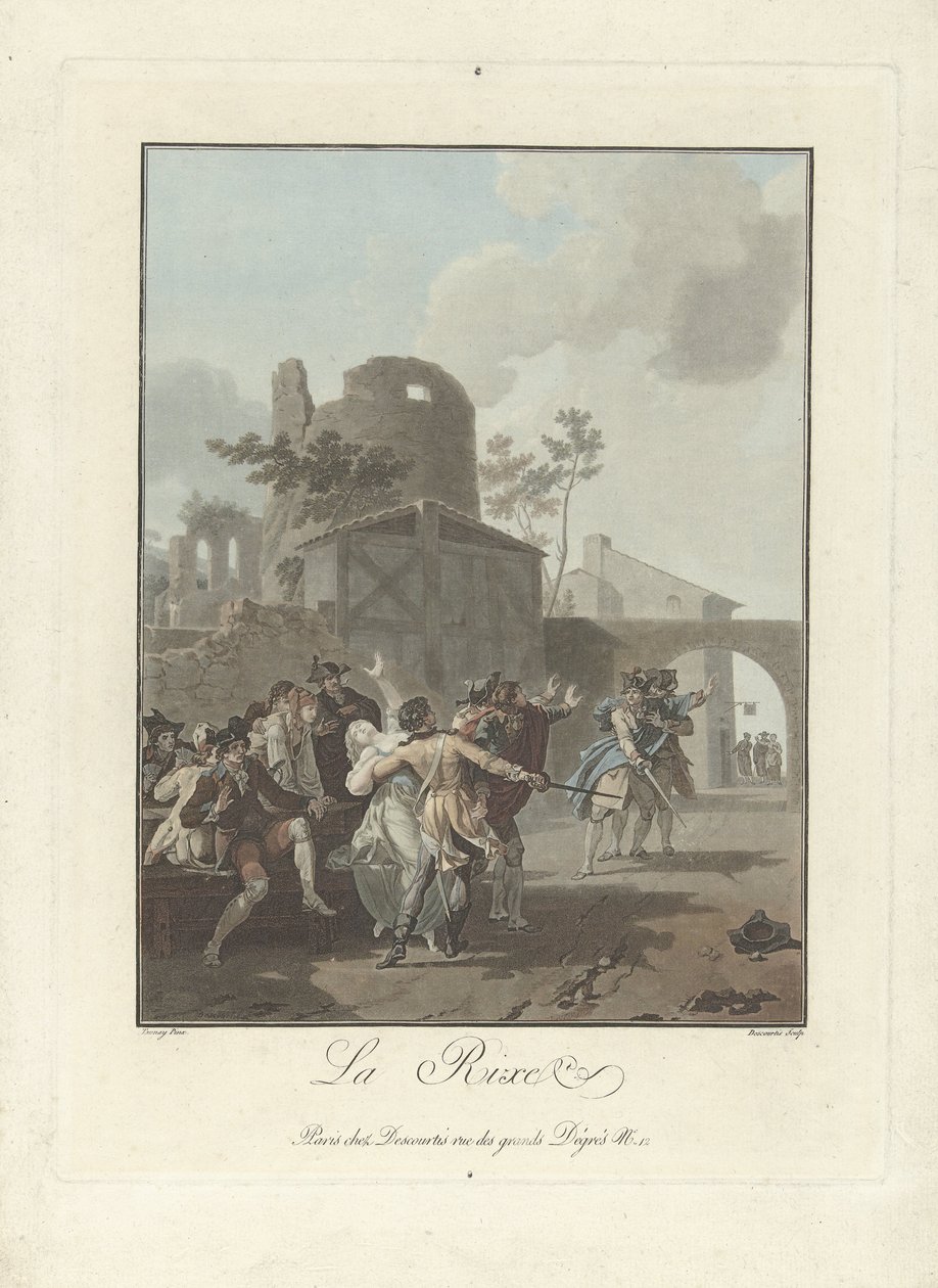 The Quarrel by Charles Melchior Descourtis