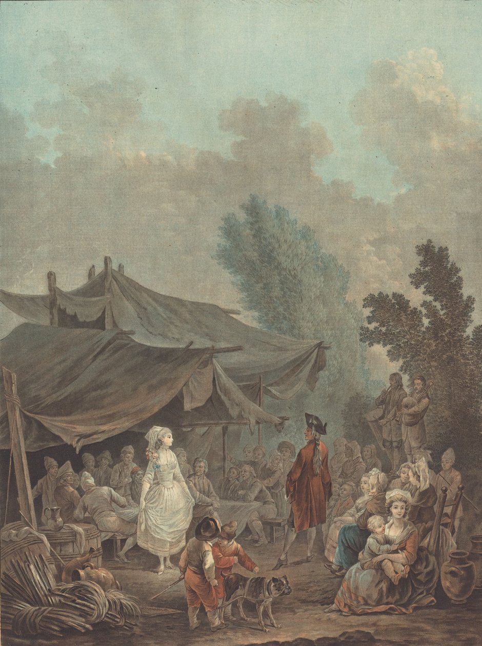 Village Wedding, 1785 by Charles Melchior Descourtis
