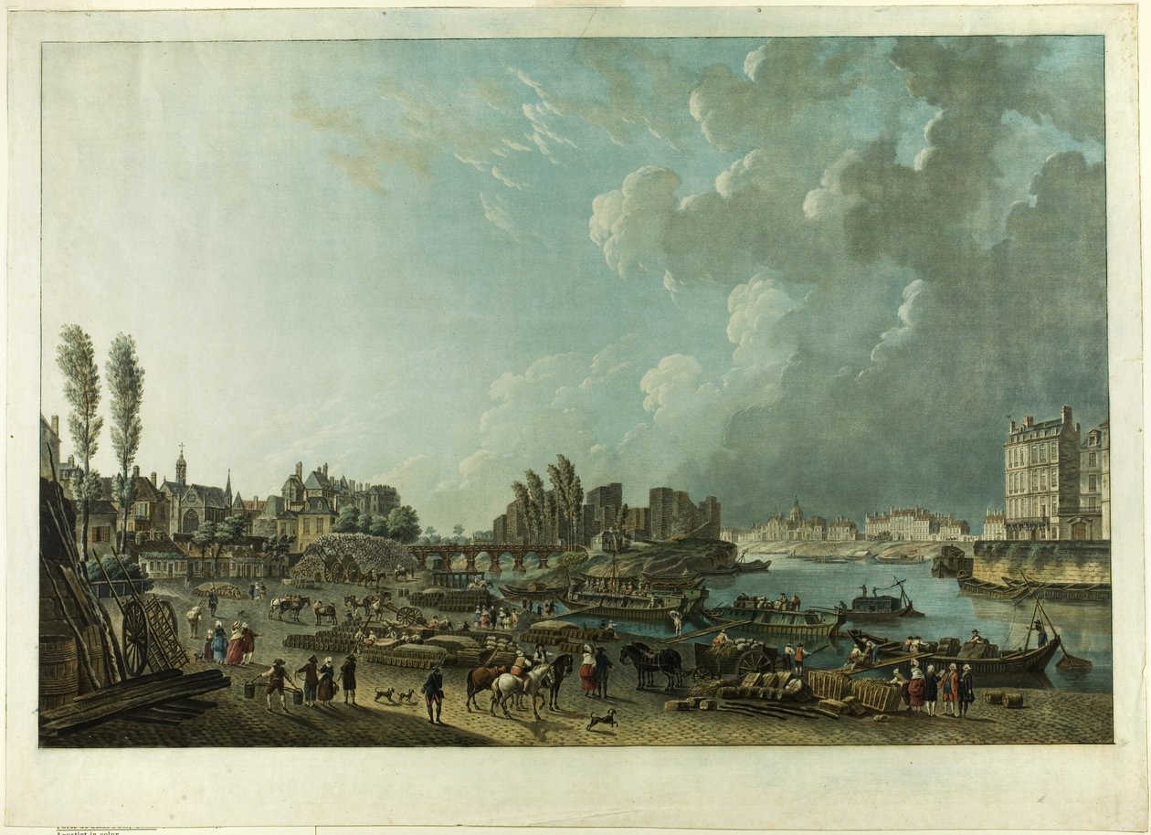 Port de St. Paul, Paris by Charles Melchior Descourtis