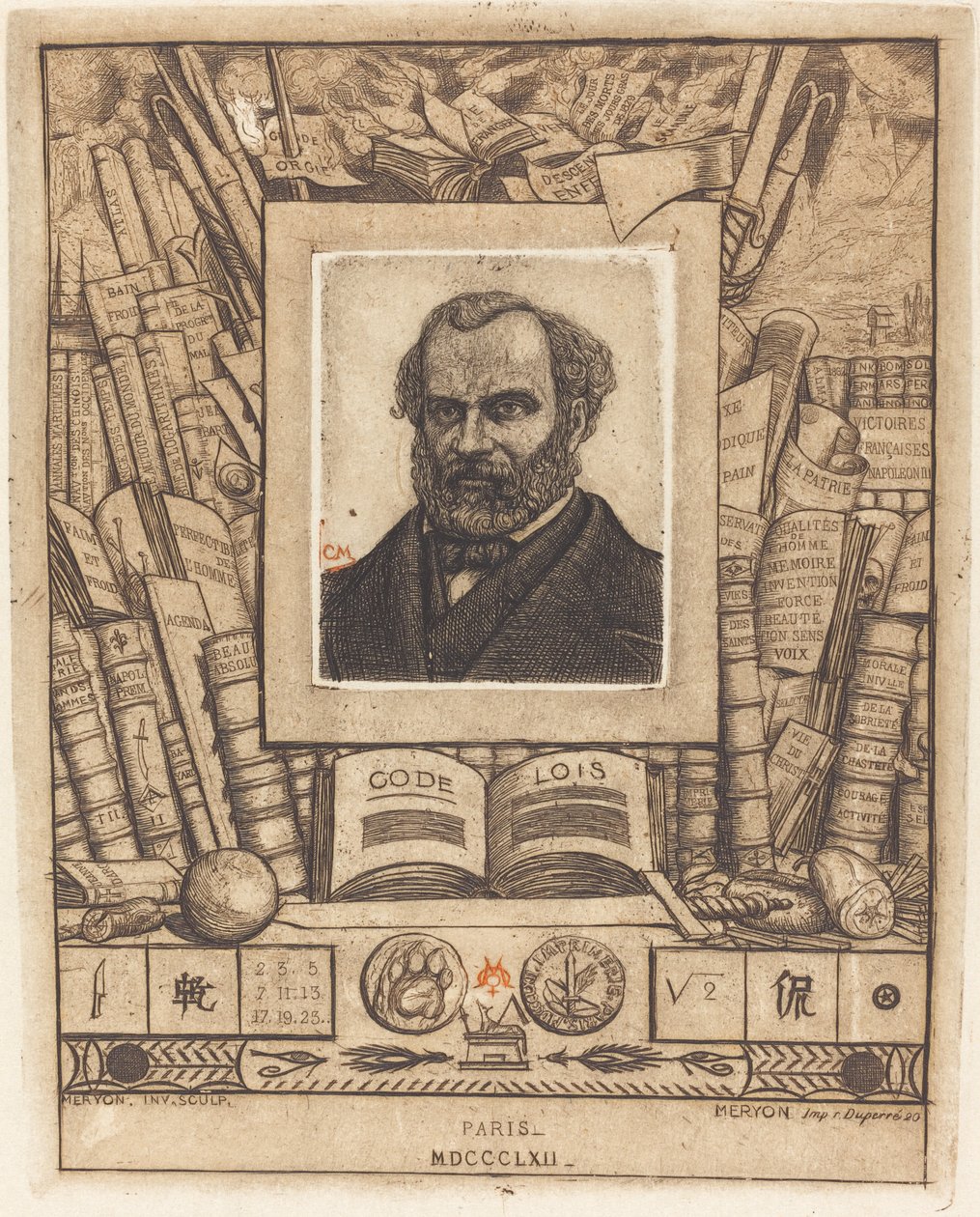 Armand Guéraud by Charles Meryon