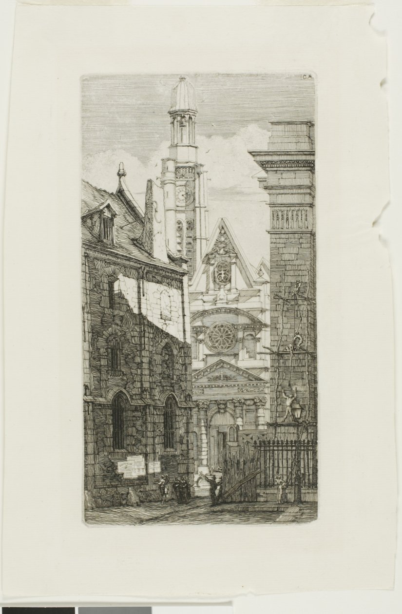 Church of St. Etienne du Mont, Paris by Charles Meryon