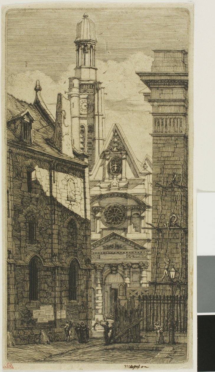 Church of St. Etienne du Mont, Paris by Charles Meryon