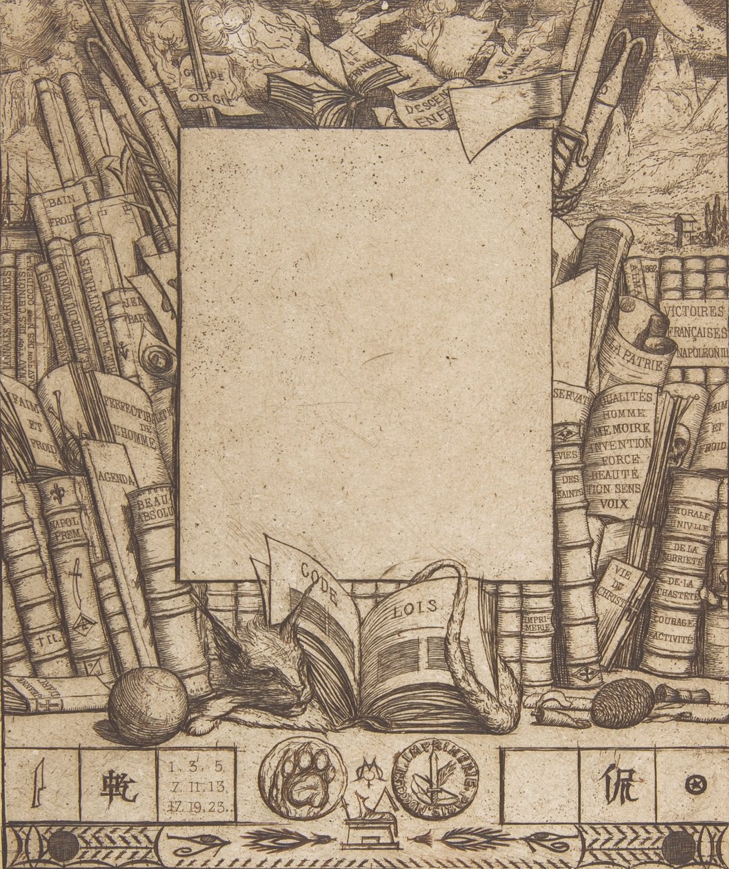 Design for a Frame for the Portrait of Armand Guéraud by Charles Meryon