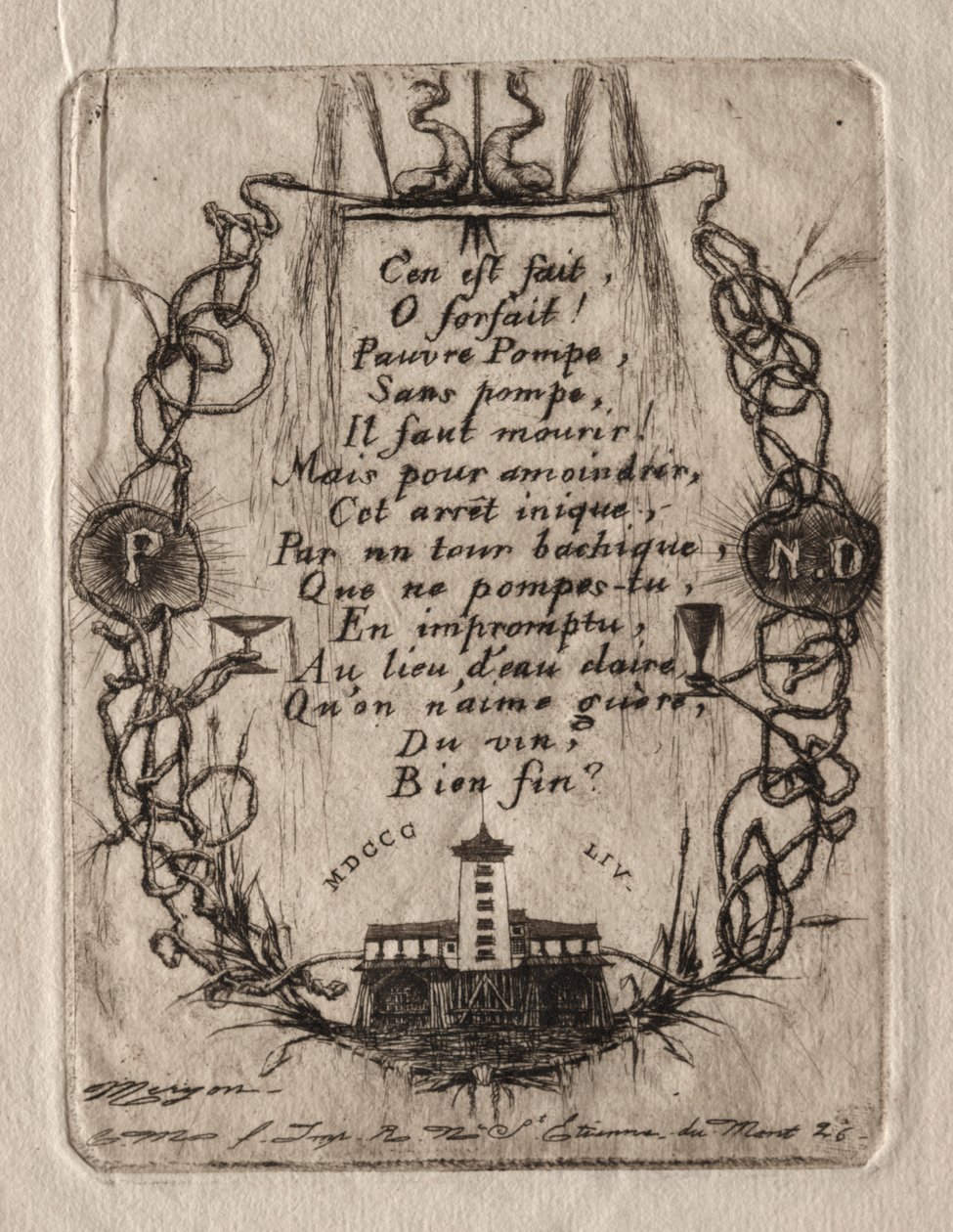 The Notre Dame Pump (Small Plate) by Charles Meryon
