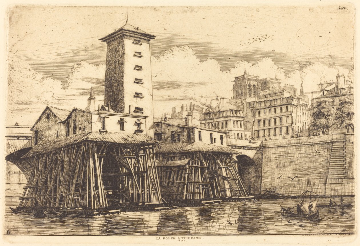 The Notre-Dame Pump by Charles Meryon