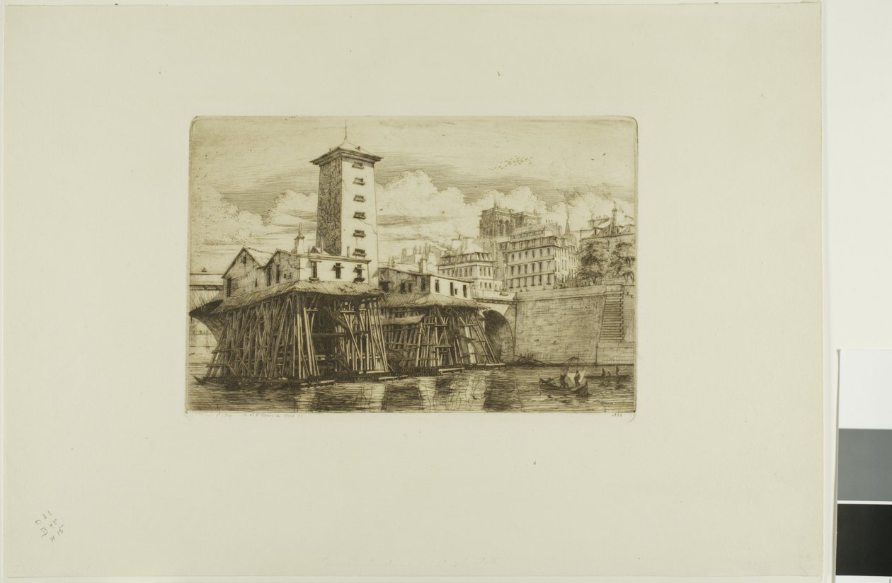 La Pompe Notre-Dame, Paris by Charles Meryon