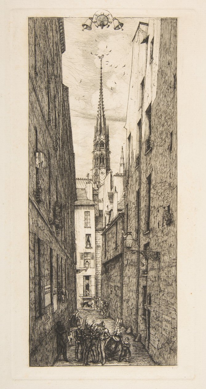 Rue des Chantres, Paris by Charles Meryon