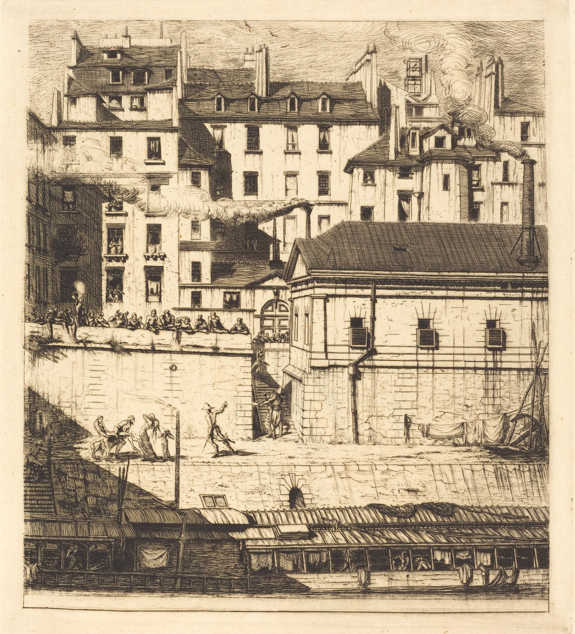 The Mortuary, Paris by Charles Meryon