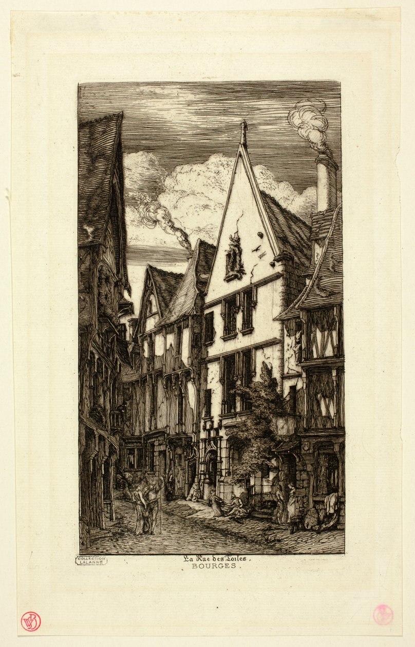 Rue des Toiles, Bourges by Charles Meryon