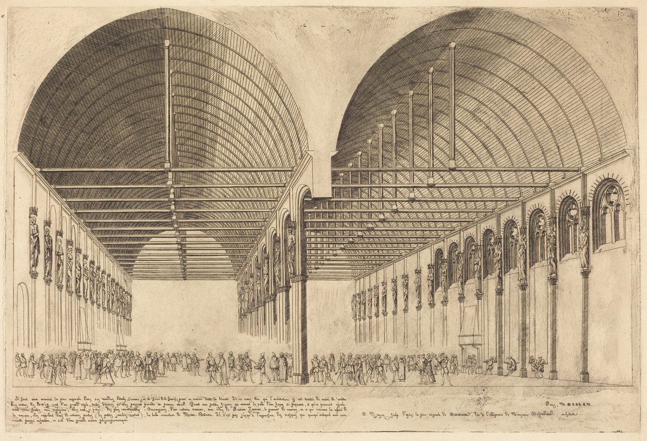 The Antechamber of the Former Palace of Justice, Paris by Charles Meryon
