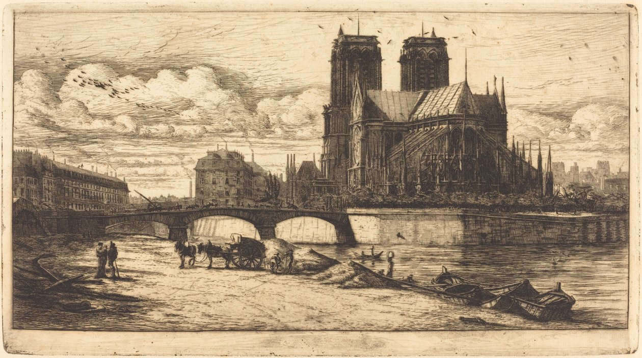 The Apse of the Cathedral of Notre Dame, Paris by Charles Meryon