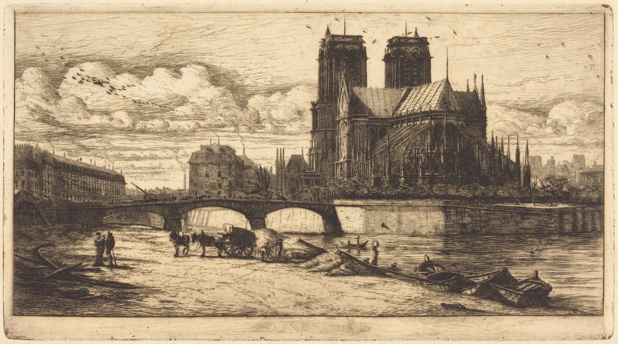 The Apse of Notre-Dame de Paris by Charles Meryon