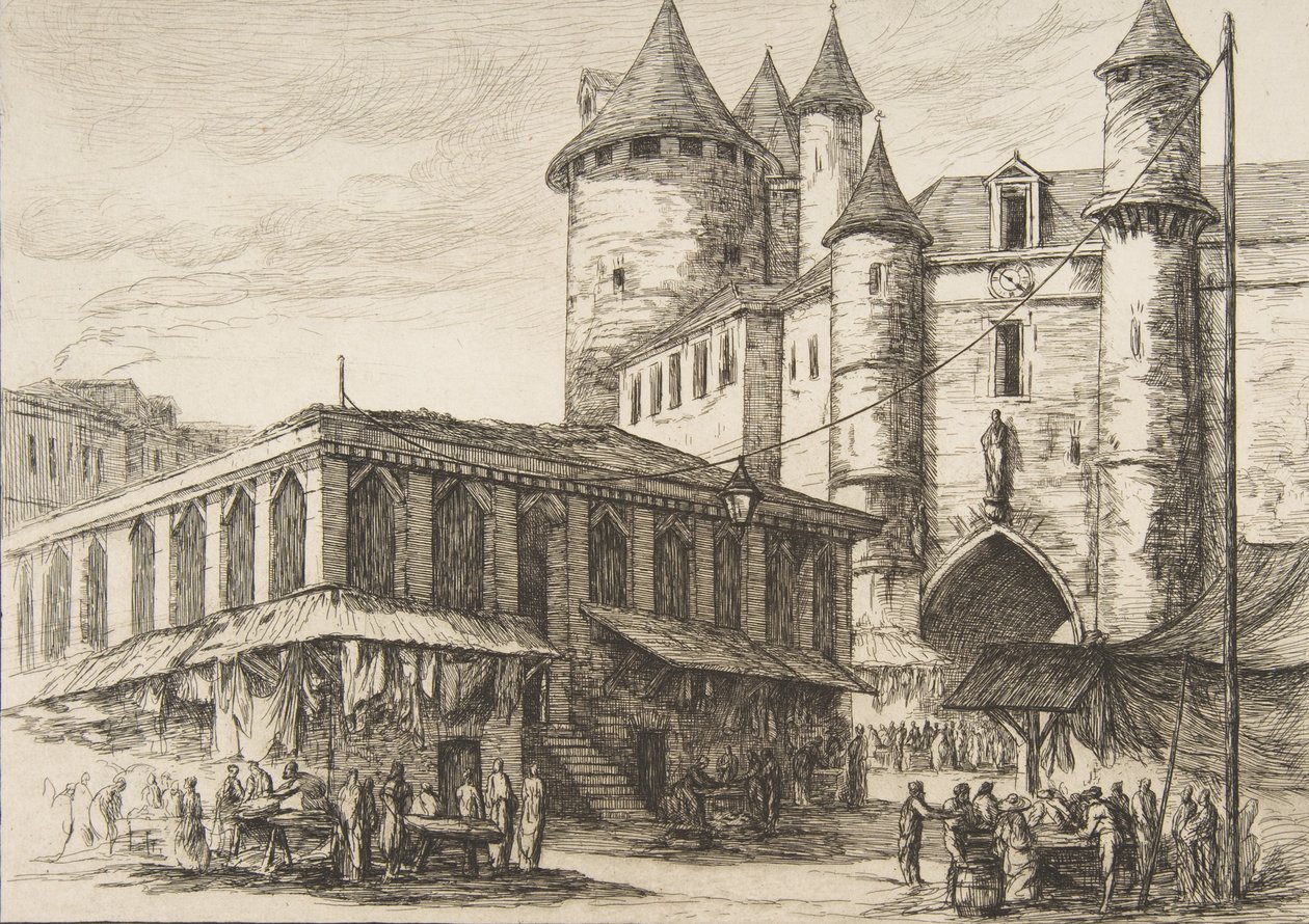 Le Grand Châtelet, Paris by Charles Meryon