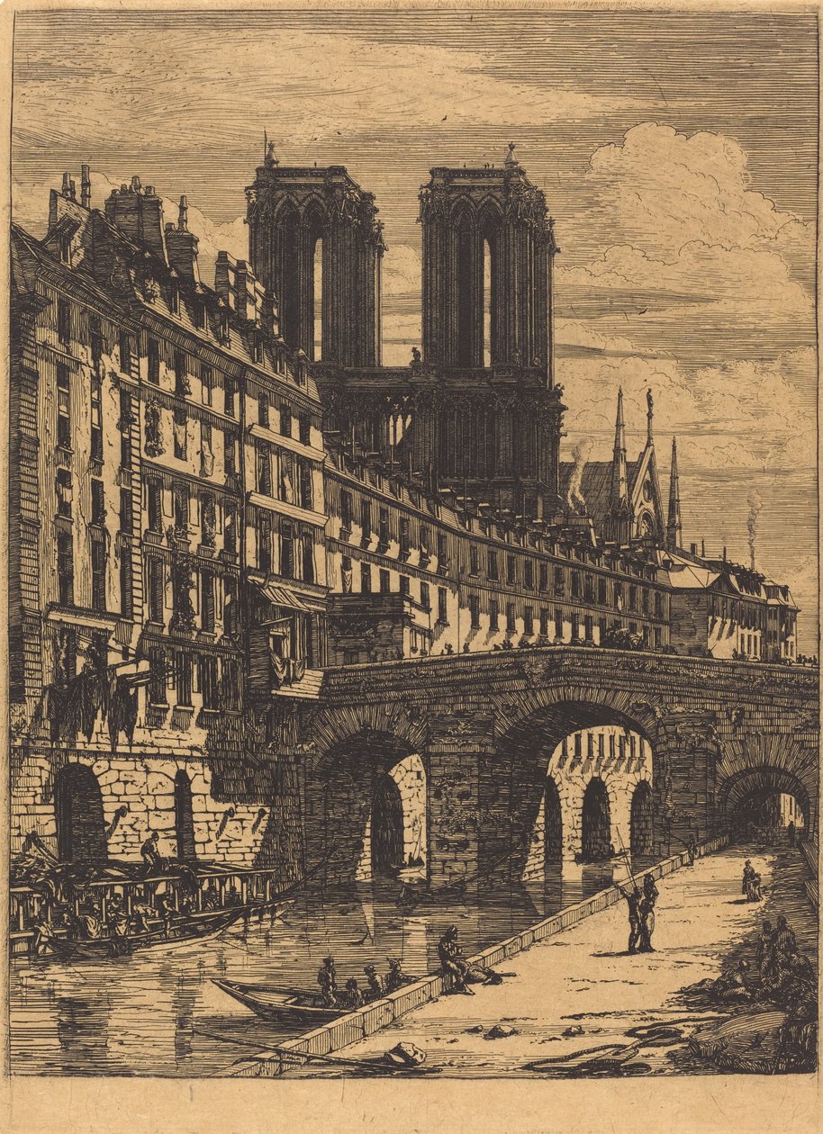 The Little Bridge, Paris by Charles Meryon