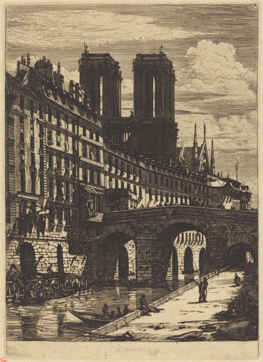 Le Petit Pont, Paris by Charles Meryon
