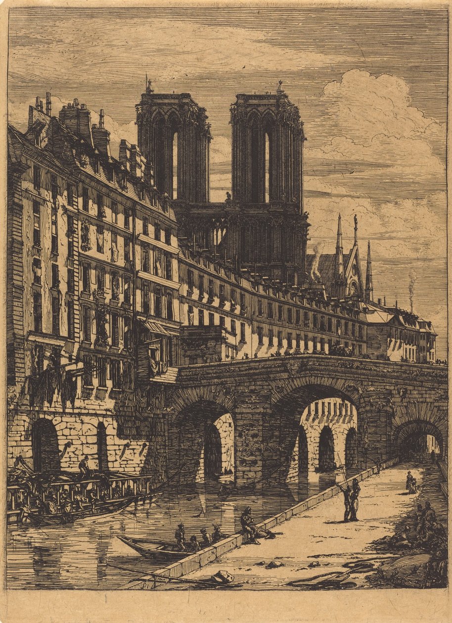 The Little Bridge, Paris by Charles Meryon