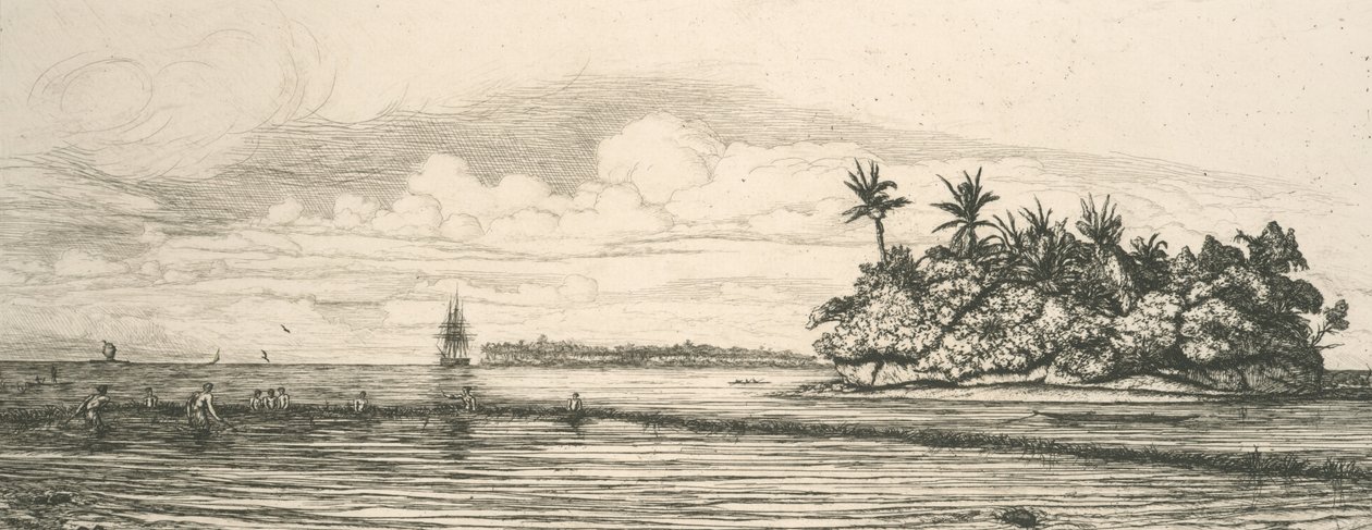 Oceania, islets at Uvea by Charles Meryon