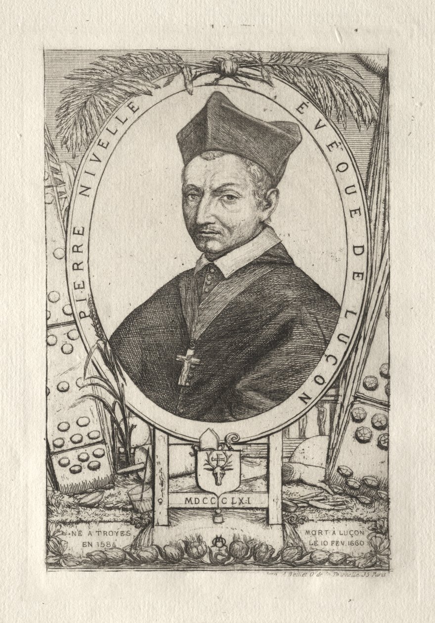 Pierre Nivelle, Bishop of Luçon by Charles Meryon