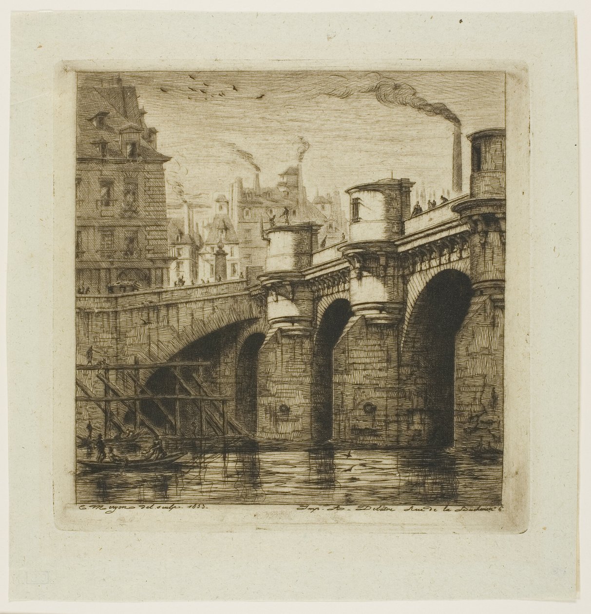 Pont-Neuf, Paris by Charles Meryon