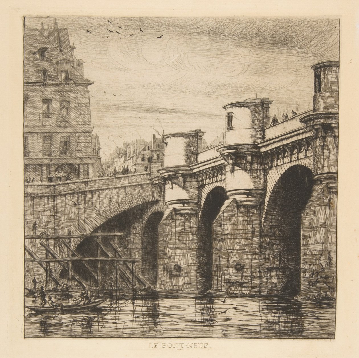 Pont-Neuf, Paris by Charles Meryon