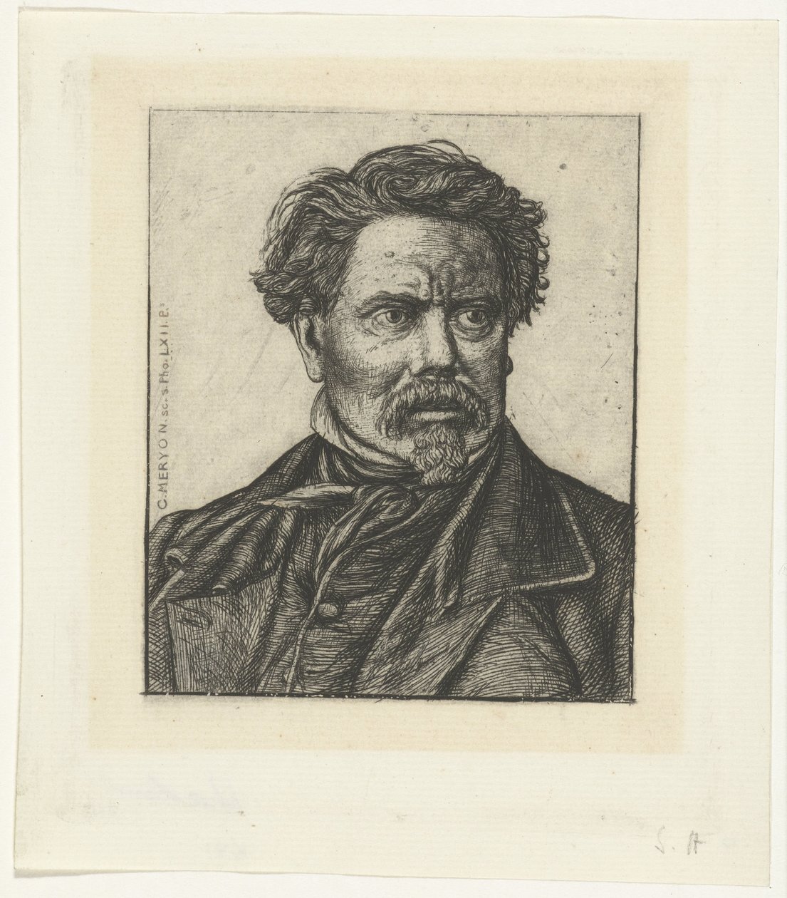 Portrait of Historian Benjamin Fillon by Charles Meryon