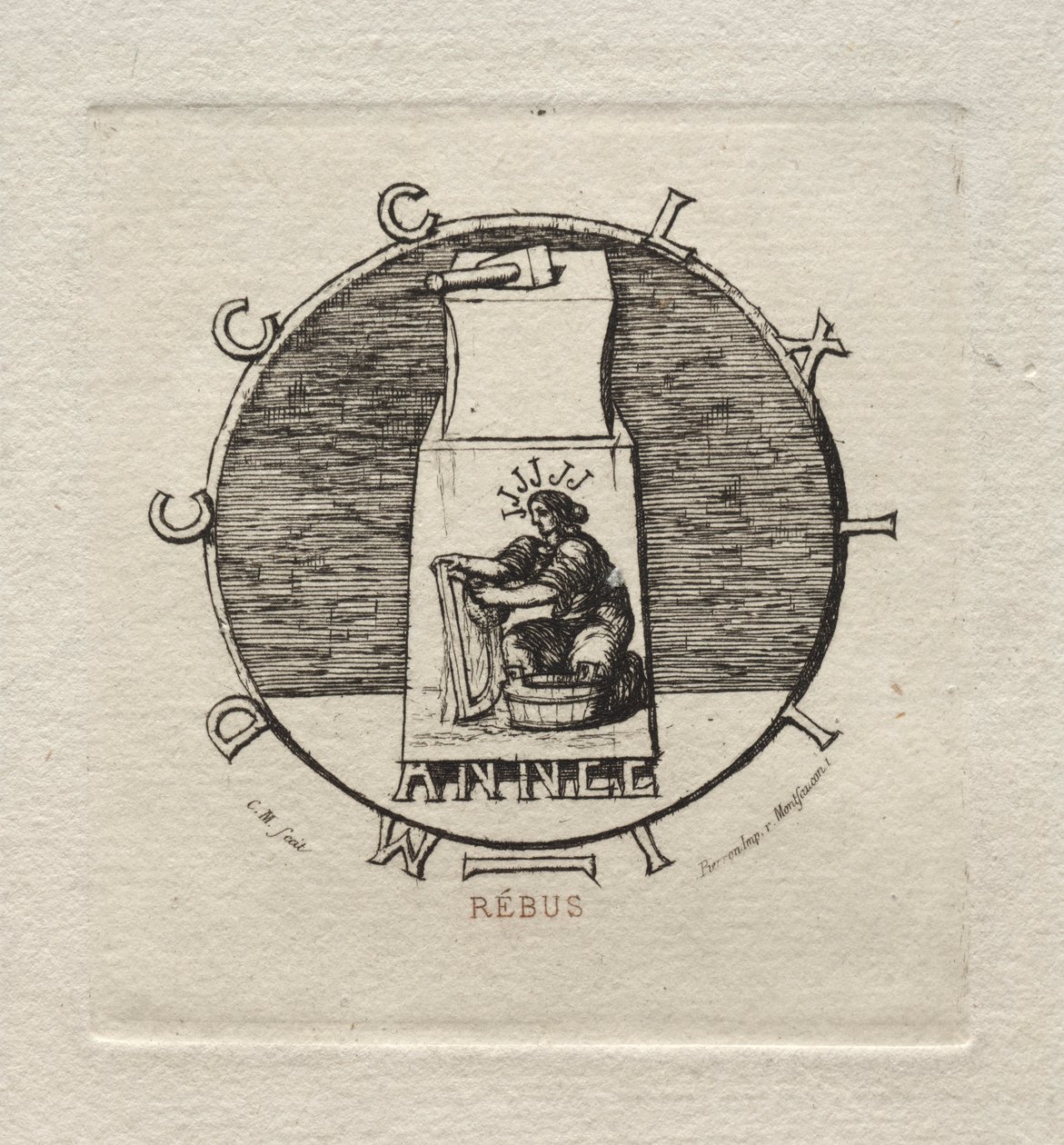 Rebus: Here Lies the Ancient Vendetta by Charles Meryon