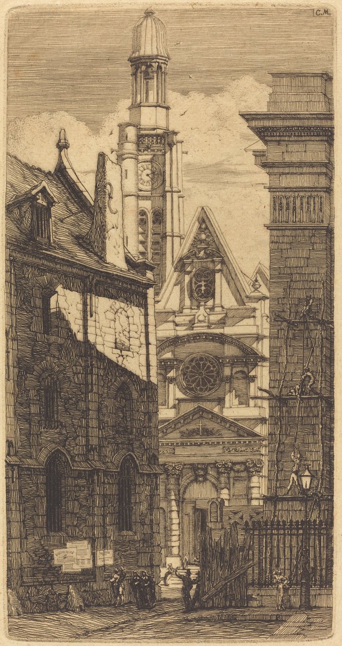 Church of St. Stephen of the Mount, Paris by Charles Meryon