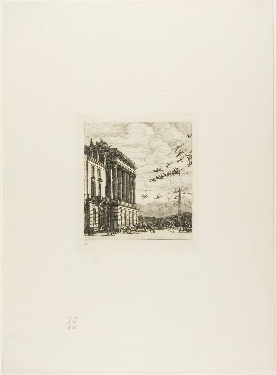 The Admiralty, Paris by Charles Meryon