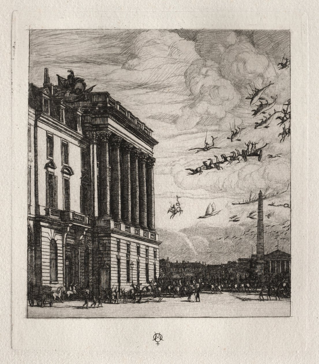 The Admiralty, Paris by Charles Meryon