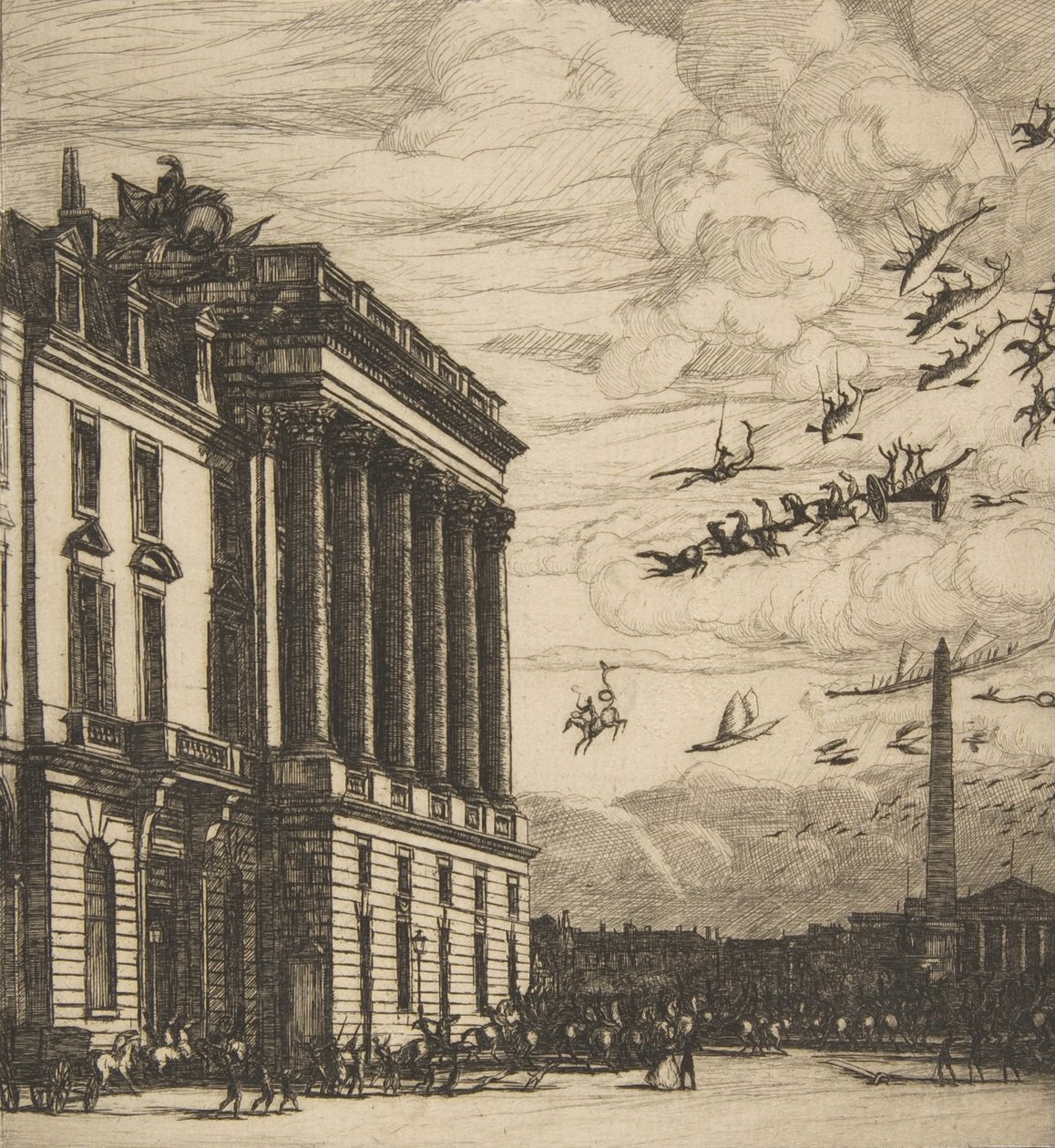 The Admiralty, Paris by Charles Meryon
