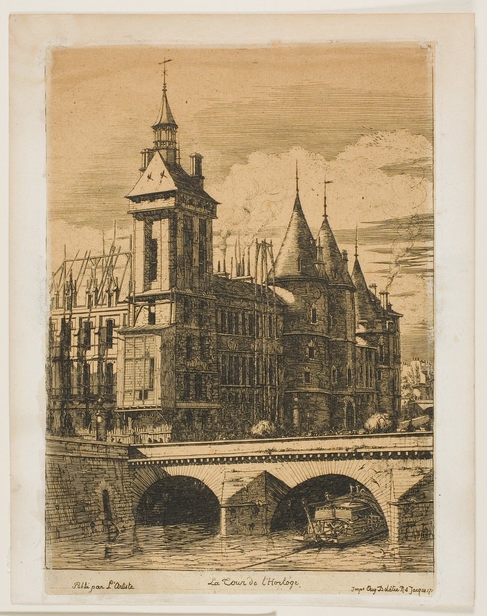 The Clock Tower, Paris by Charles Meryon