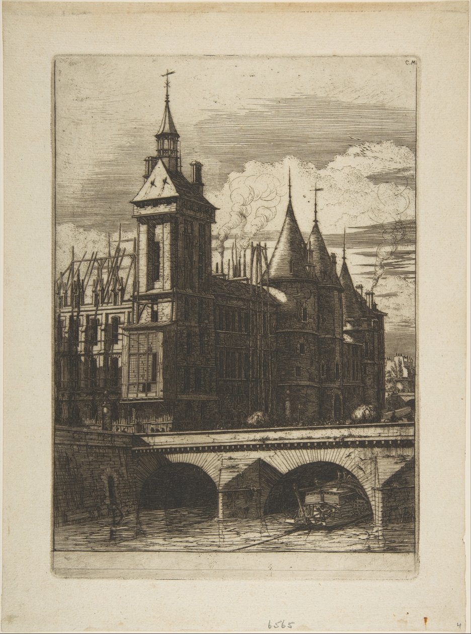 The Clock Tower, Paris by Charles Meryon