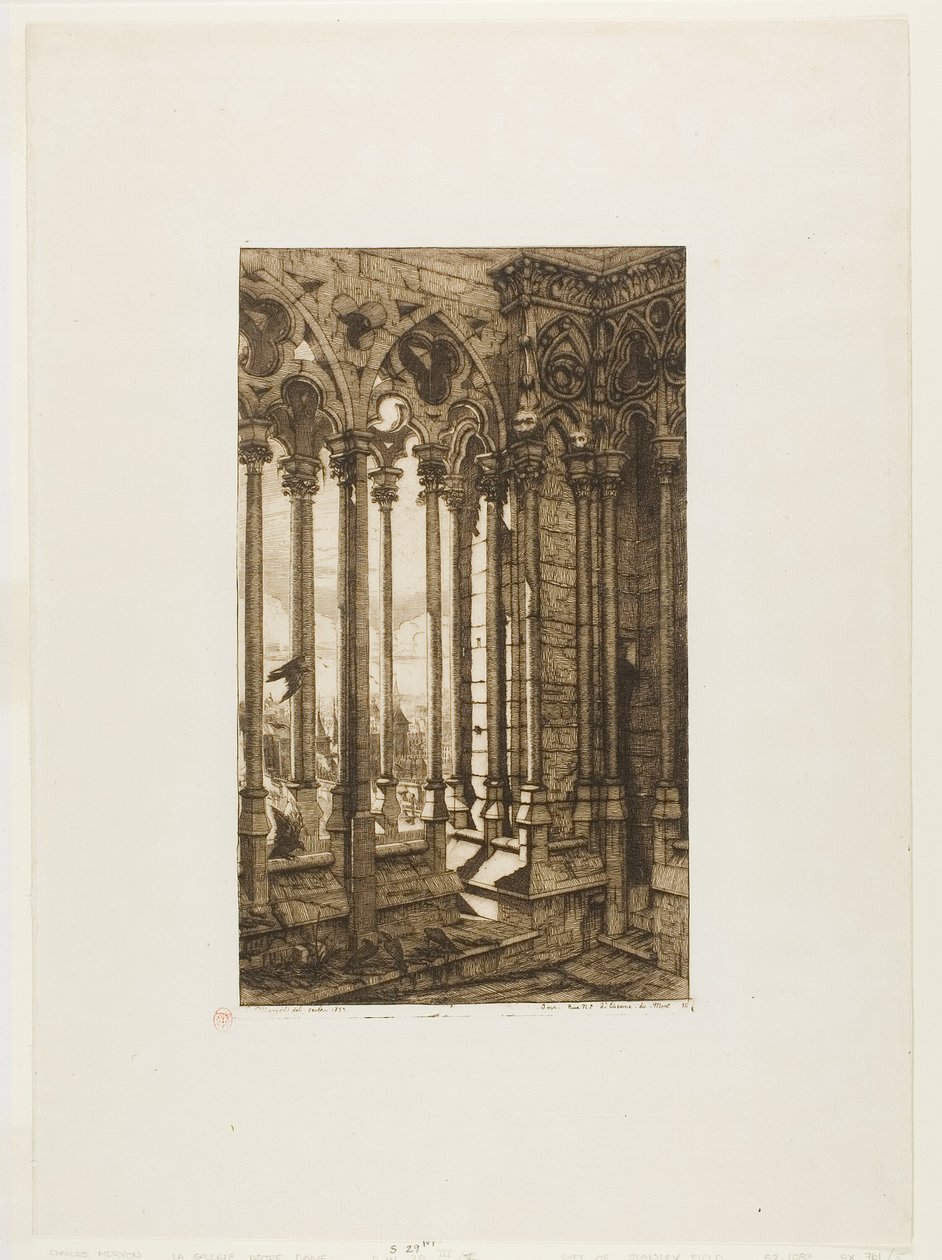 The Gallery of Notre-Dame, Paris by Charles Meryon