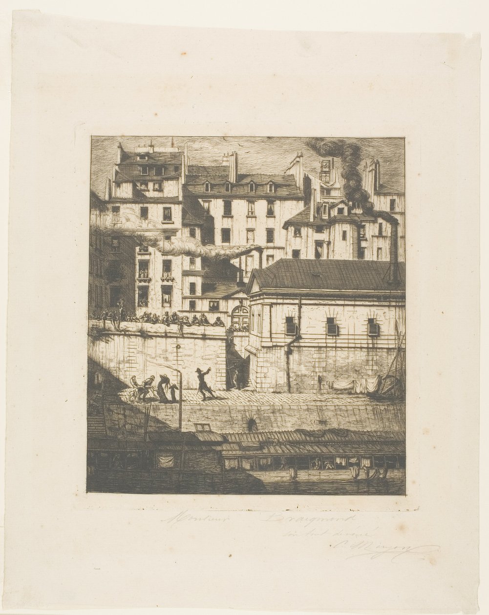 The Mortuary, Paris by Charles Meryon