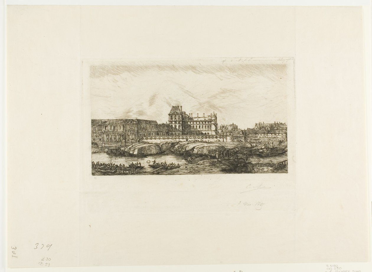 The Old Louvre, Paris, 1651 by Charles Meryon
