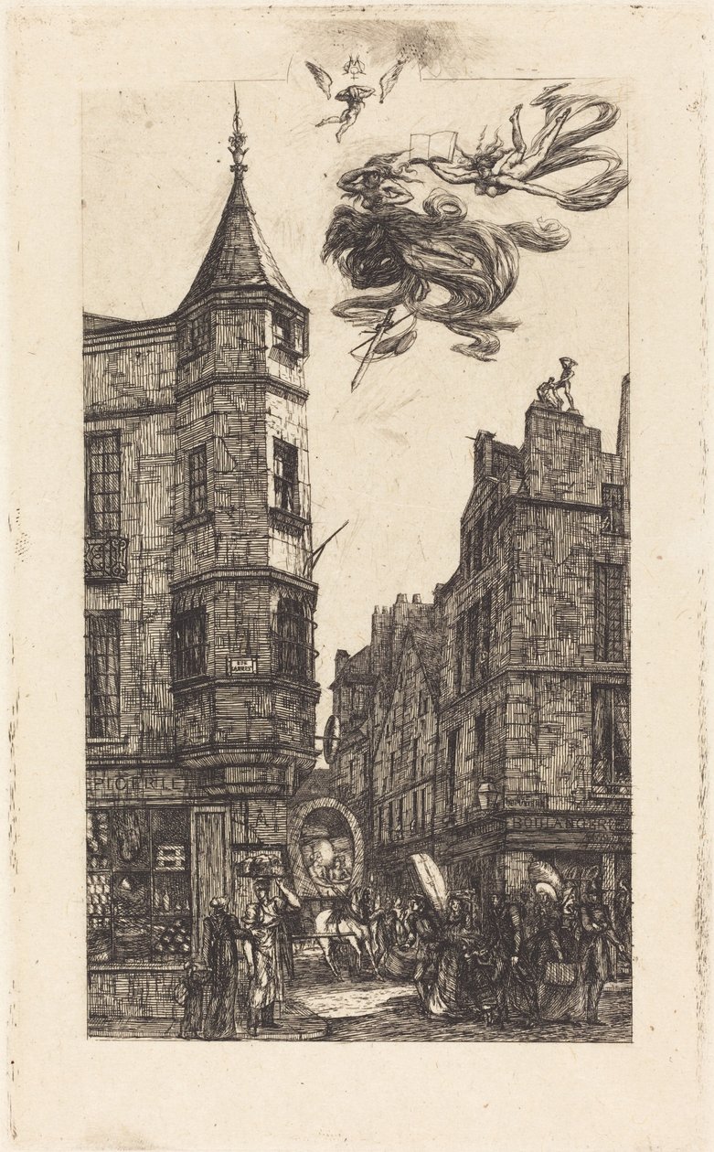 House with a Turret, No. 22, Street of the School of Medicine, Paris by Charles Meryon