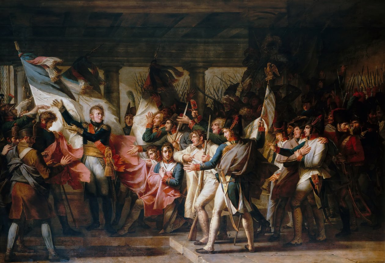 Marshal Ney and the Soldiers of the 76th Regiment of the Line Retrieve Their Colors from the Arsenal by Charles Meynier